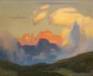 Abendglühen auf dem Rosengarten