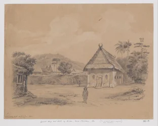Blick auf Dorf mit Kirche auf Kisar, Süd-Molukken