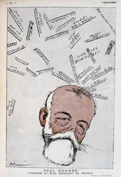Karikatur von Paul Doumer - Illustration von Adrien Barrere (1877-1931) in „Fantasio“ vom 15.05.1921