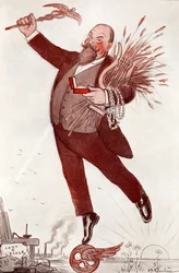 Porträt des Dichters und Politikers Maurice Couyba (1866-1931) (Maurice Boukay) - Zeichnung von Adrien Barrere (1874-1931) aus „FANTASIO“ 1911