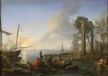 Marina bei Sonnenuntergang