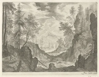 Waldlandschaft mit Wasserfall