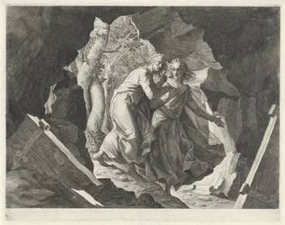 Dante und Vergil betreten die Hölle durch ein Tor