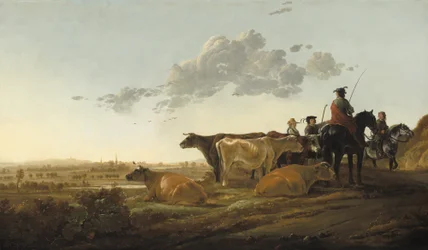 Landschaft mit Hirten, ca. 1650-52