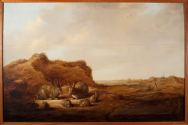 Landschaft mit Kaninchen