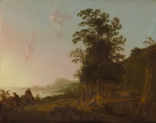Landschaft mit der Flucht nach Ägypten, ca. 1650
