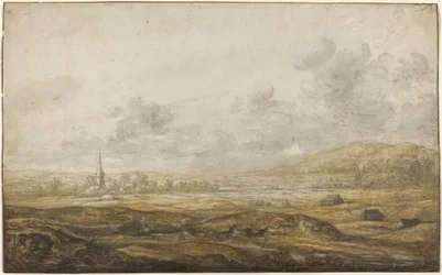 Panorama-Landschaft entlang des Rheins