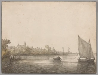 Blick auf IJsselmonde über den Neuen Maas