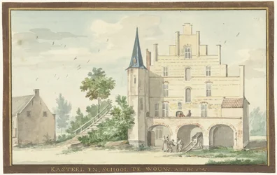 Das Schloss und die Schule in Wouw