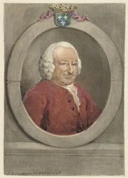 Porträt von Johan Hudde Dedel, im Oval, nach rechts