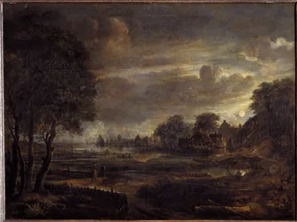 Landschaft im Mondlicht