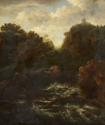 Berglandschaft mit Wasserfall