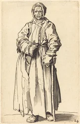 Einäugige Frau