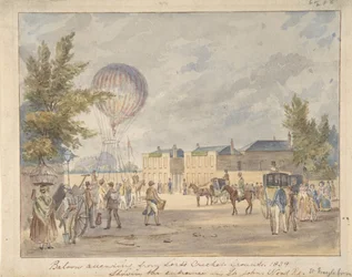 Ballonaufstieg in der Nähe des Eingangs zum Lord