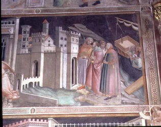 Die Legende des Heiligen Gürtels, Detail aus dem Leben der Jungfrau aus der Cappella della Sacra Cintola
