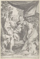 Maria mit Kind und der heilige Hieronymus und Maria Magdalena
