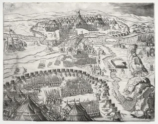 Die Position und das Lager der Armeen von Karl V. und Soliman II.
