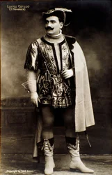 Der Sänger Enrico Caruso in der Oper „Il trovatore“ von Giuseppe Verdi