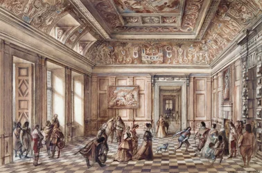 Eingangshalle von Bolsover Castle, 17. Jahrhundert, ca. 1960er Jahre