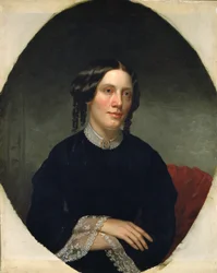 Porträt von Harriet Beecher Stowe 1811-1896, 1853