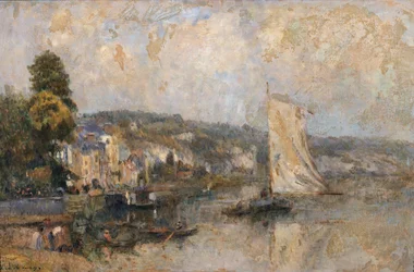 Die Seine bei La Bouille, in der Nähe von Rouen, um 1904