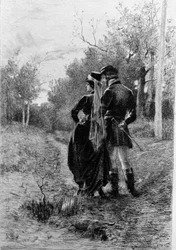 Illustration des Romans „Madame Bovary“ von Gustave Flaubert (1821-1880). Illustration von Albert Fourie (1854-1937).