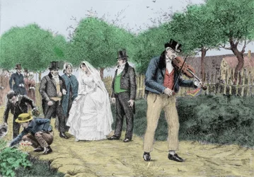 Illustration des Romans „Madame Bovary“ von Gustave Flaubert (1821-1880). Illustration von Albert Fourie (1854-1937)