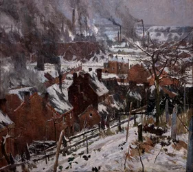 Industrielandschaft im Schnee