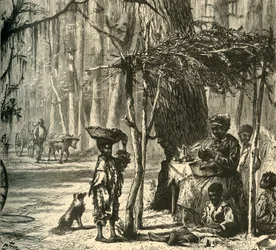 Eine Straßenszene in der Nähe von Charleston, 1872