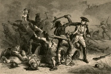 Montcalm versucht das Massaker zu stoppen, 1877