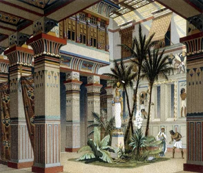 Ägyptischer Palast in „Das historische Kostüm“ von Racquet 1888
