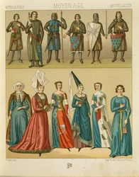 "Le Costume Historique" (Die vollständige Kostümgeschichte) von Auguste Racinet, Band IV