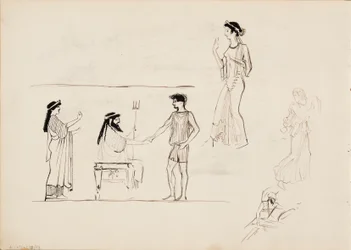 Antike Männer- und Frauenfiguren
