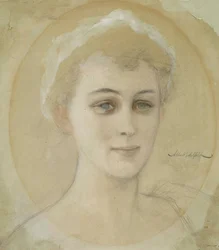 Porträtstudie der Baronin Naomi (Emi) de la Chapelle