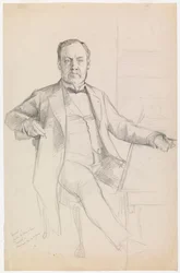 Porträt Louis Pasteurs, Skizze