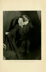 Eva Carrière produziert Ektoplasma, Paris, 8. Mai 1912, aus 