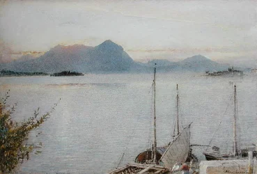 Sonnenaufgang von Baveno, Lago Maggiore