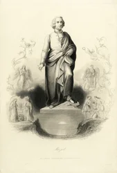 Mozart-Denkmal am Mozartplatz, 1842