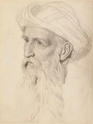 Studie für den Kopf von Elija, 1860-61