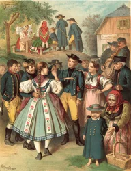 Deutsche Tracht, Böhmen Kreis Pilsen