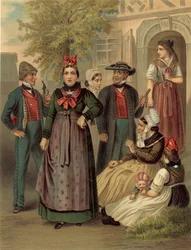 Deutsche Tracht, Elsass um Weißenburg