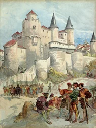 Ein Gefangener, Franz I. war bis 1526 in einem Turm des Alcazar in Madrid eingesperrt