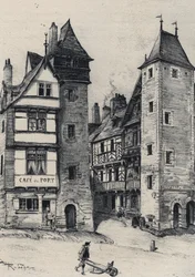 Eingang von Tréguier, Hauptstadt des Kantons des Departements Côtes-d
