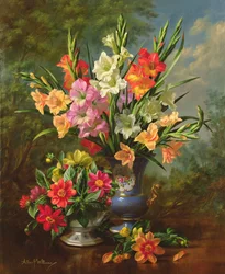 Gladiolen und Dahlien