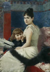 Irene von Keller mit Sohn Balthasar