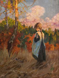 Mädchen auf einem Feld
