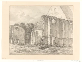 Die Kirchenruine in Bergen