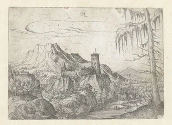 Landschaft mit großem Schloss