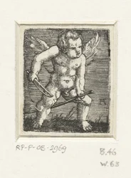 Putto mit einem Steckenpferd