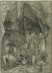 Der heilige Hieronymus in Buße, in einer Höhle